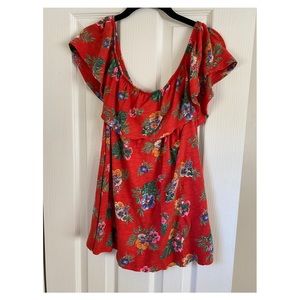 Off the shoulder floral print top